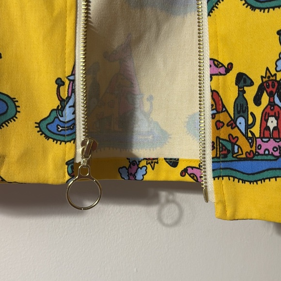 Nooworks Yellow and Blue Graphic Dog Party Jacket - Picture 4 of 6